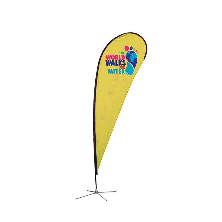 Customed Fiberglass Pole Teardrop/Beach/Feather Flying Flag