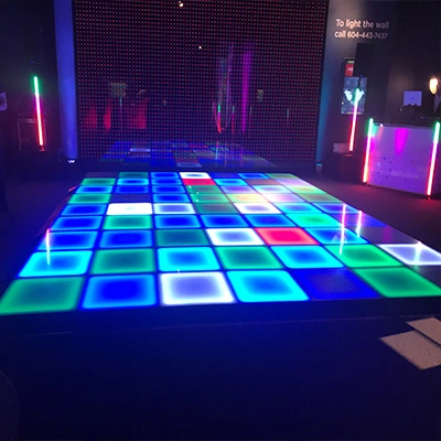 Factory Price Lighting Panel DMX RGB LED Dance Floor in LED Stage Lights Dance Tile for Disco Wedding KTV Bar