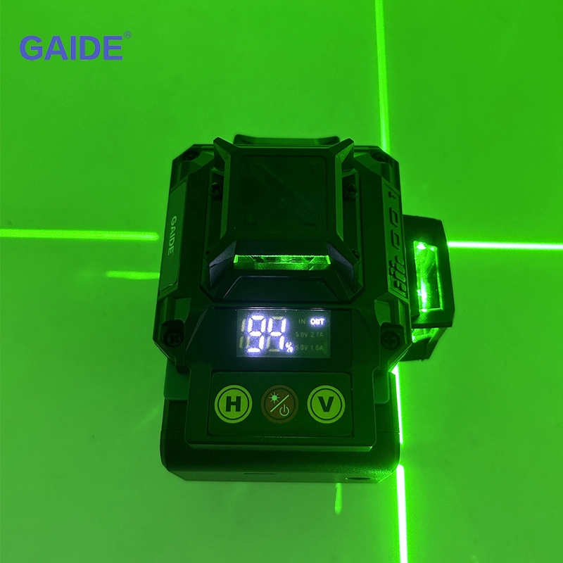 Green Light 16 Lines 4D Infrared Laser Level Meter Cast Line Meter Kit