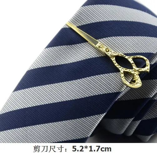 مقص مشبك ربطة معدنية لهدية الرجال