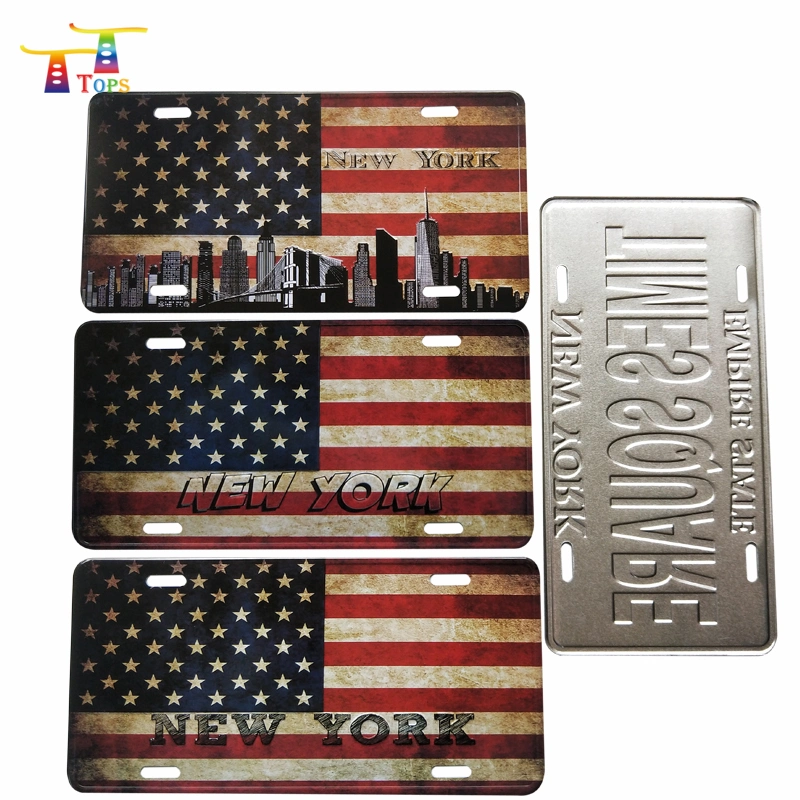 Wholesale Custom High Quality Cheap Price Printed Car Aluminum Sublimation License Plate Souvenir Car License Plate