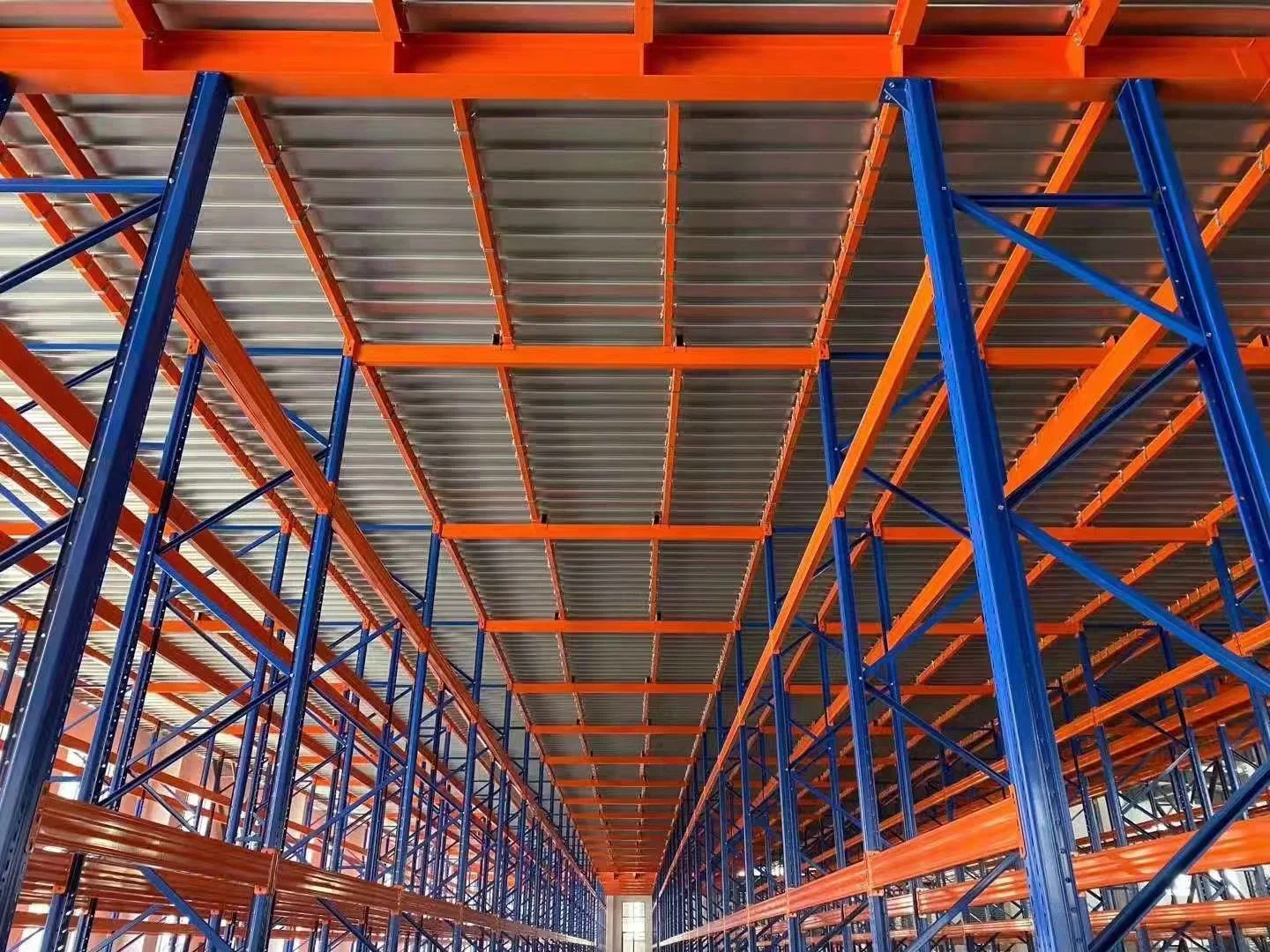 Steel Heavy Warehouse Storage Metal Metal Shelf Mezzanine Rack Structure Mezzanine with Stair