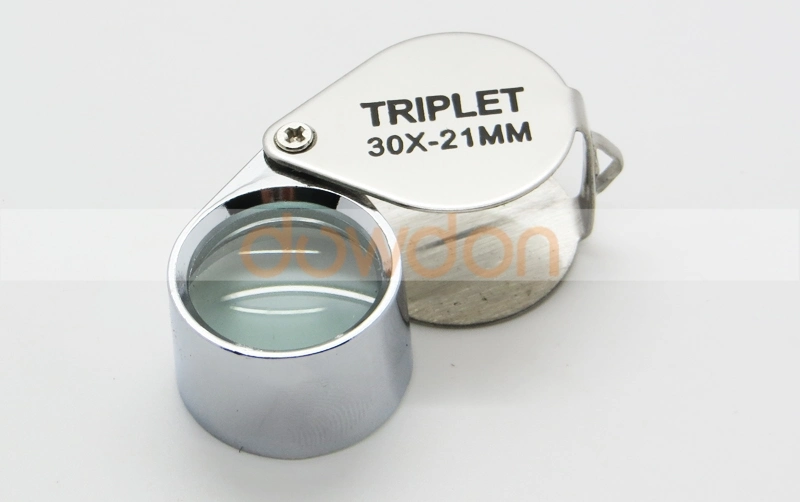 Wholesale/Supplier Price Cheap 30 X 21mm Mini Silver Metal Pocket Magnifier 30X Magnifier