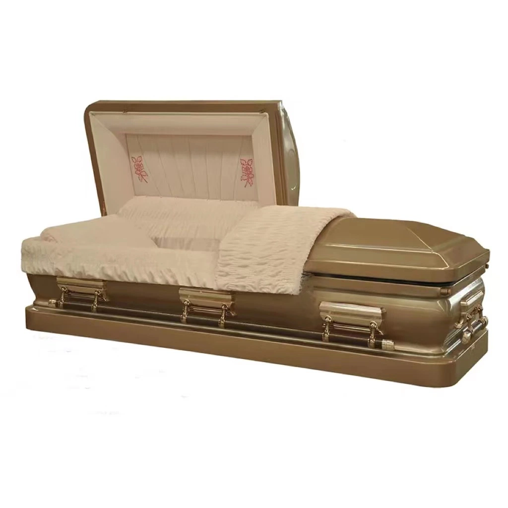 Funeral Wooden Coffin for Adult, Wholesale/Supplier Solid Paulownia Casket for Sale