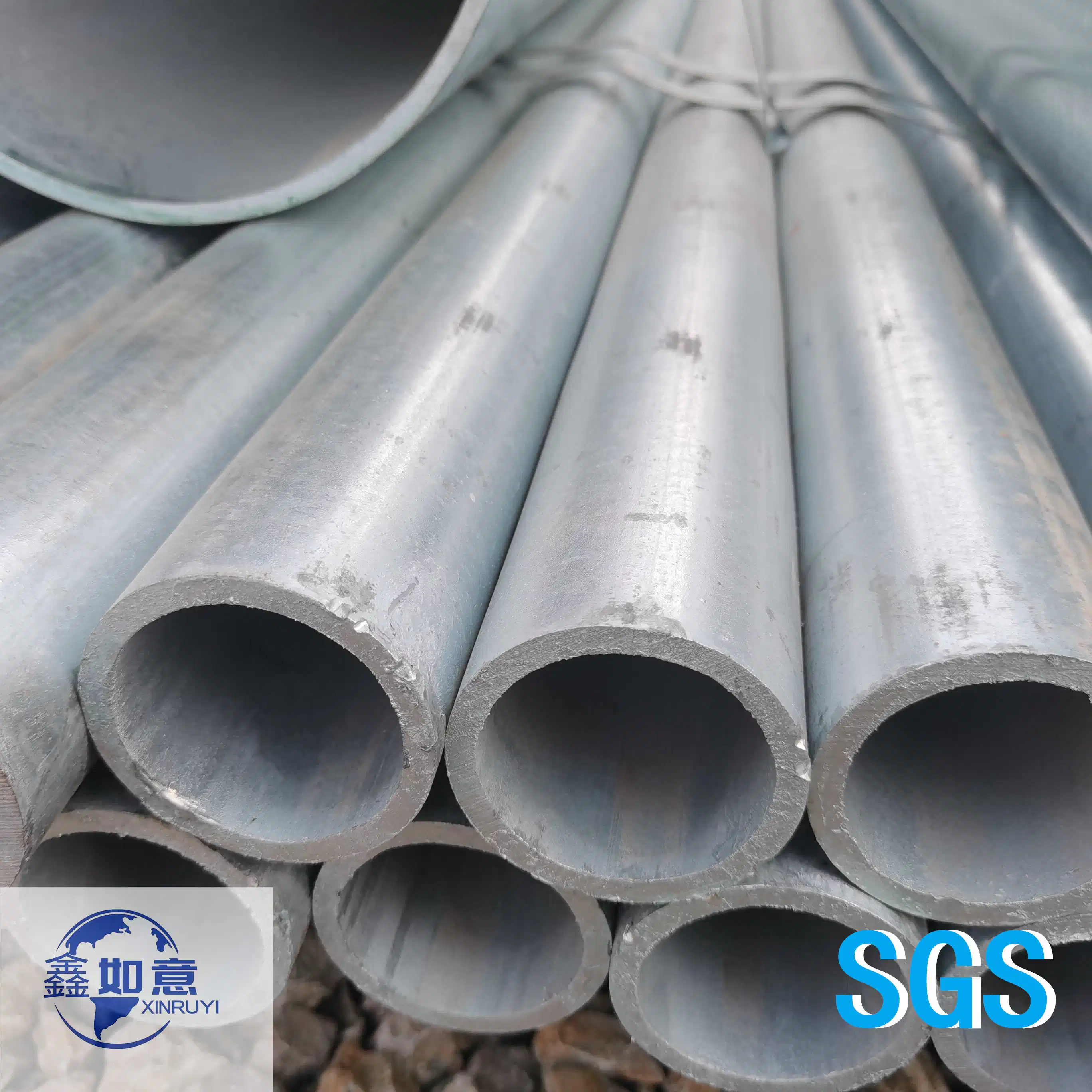 Zinc Coating Layer 120 Micron Low and Midle Carbon Mild Soft Steel Pipe for Heat Exchanger