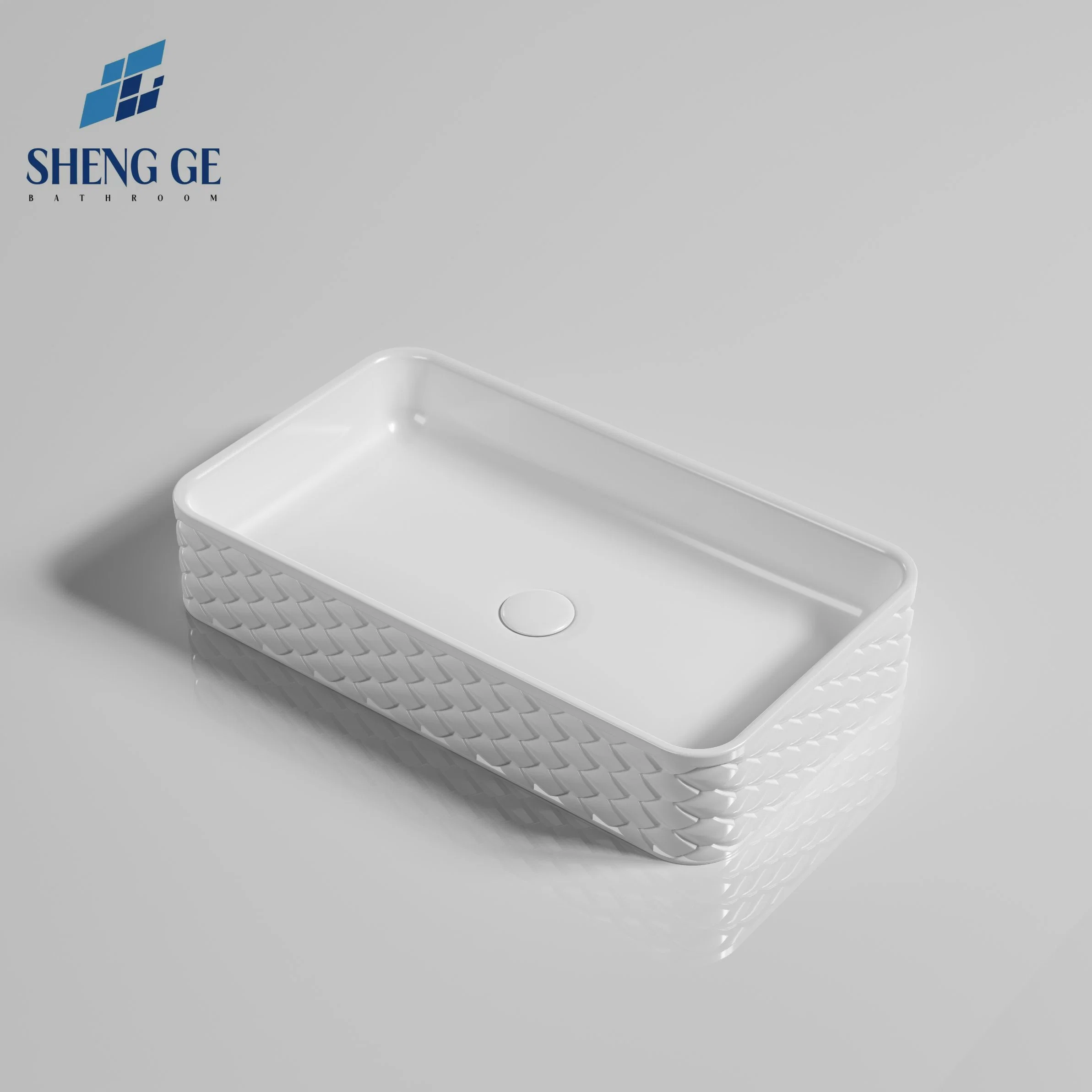 Chaozhou Sanitary Ware Sink Factory Single Over Counter Ceramic Wash Basin