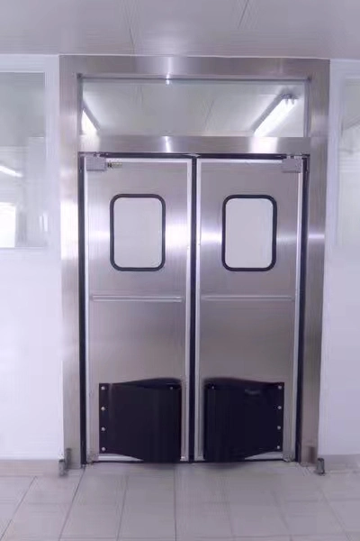 Industrial Interior Free Entry Stainless Steel Metal Impact Bumper Crash Collision Swing Collision Airtight Traffic Door