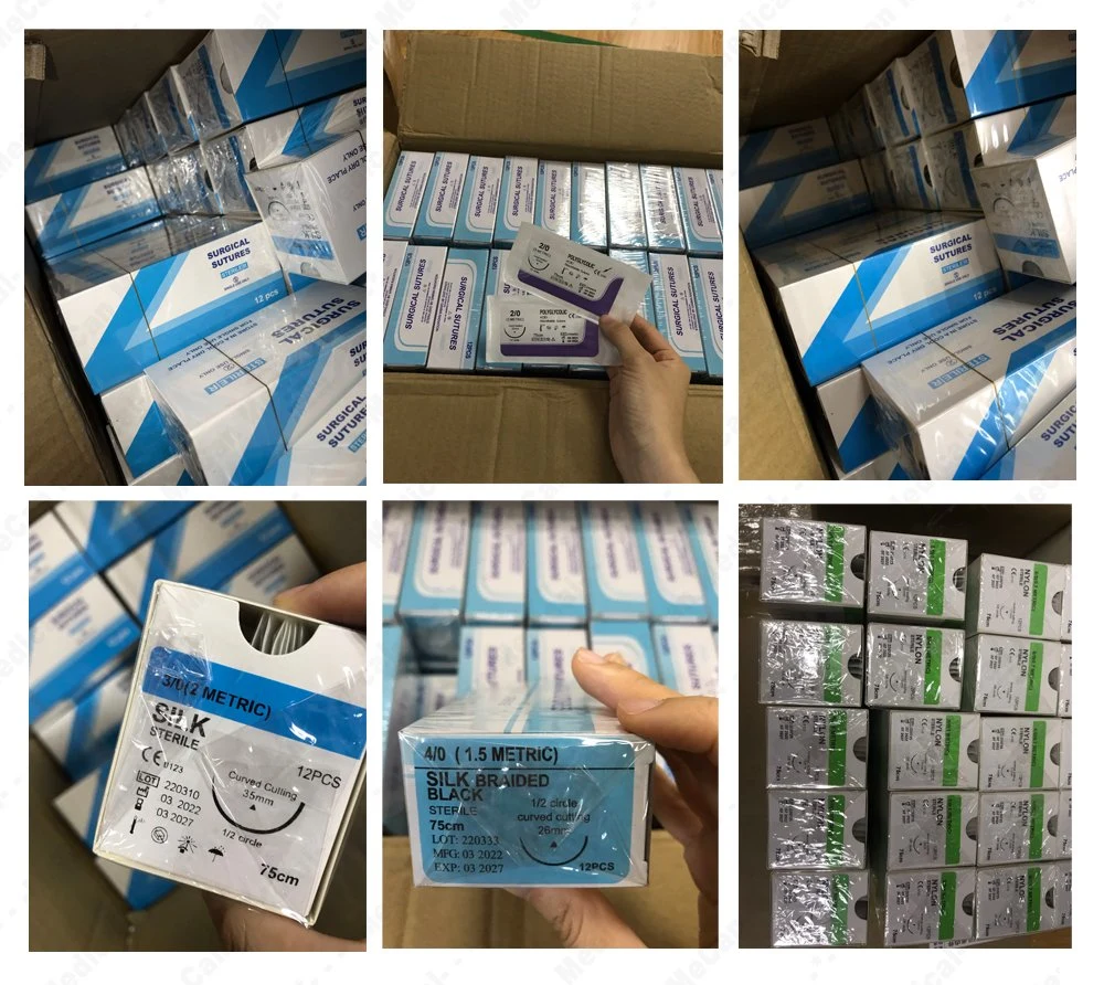 Customizable Silik (Braided) Suture Mecan Manufacturers High quality/High cost performance Surgical Sutures