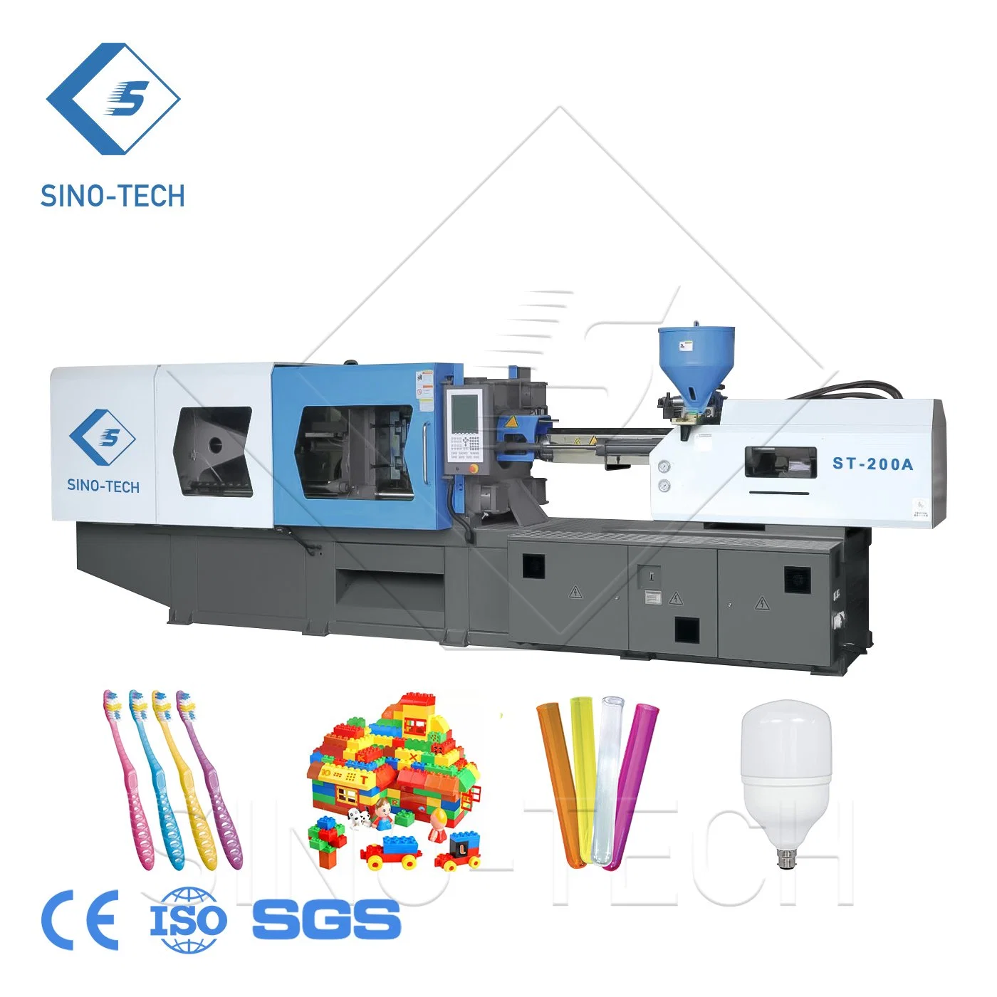 Sinotech Machine St-1600 Ton cuerpo vacío vacío Bote Lift Máquina de moldeo por inyección para fabricación de copa