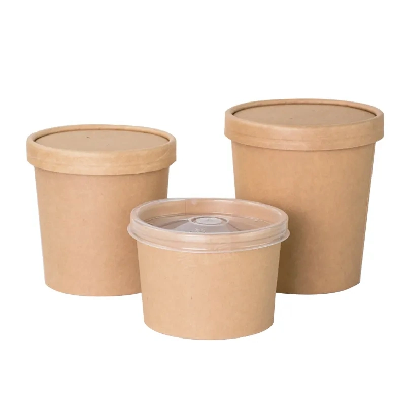 High quality/High cost performance  Disposable Biodegradable Takeaway Packaging Container Paper Hot Soup Cup Take Away Food