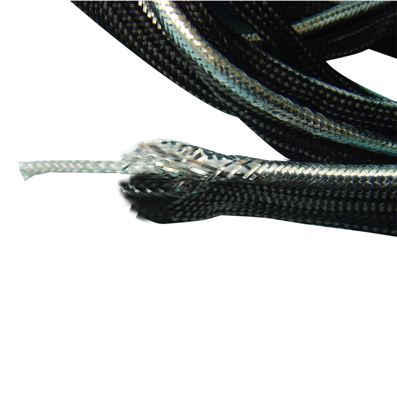 Customized Fashion 10 mm Metallic Piping Ribbon Black and Silver Rope for Clothing