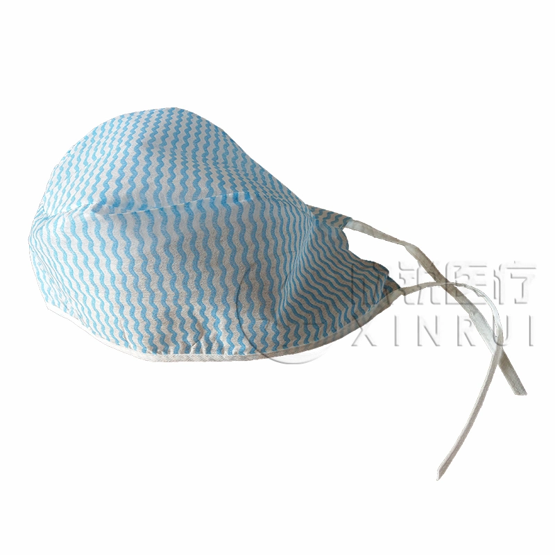 Disposable Non-Woven Doctor Cap/Surgeon Cap/Surgical Cap with Strip Pattern 24 Inch