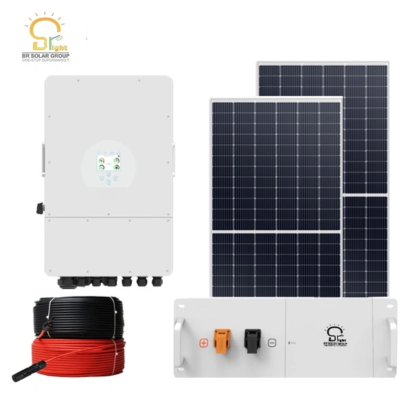 CE aprobado Home Generador de Energía Solar litio off sistema de red Con precio de fábrica Brhf-5kw