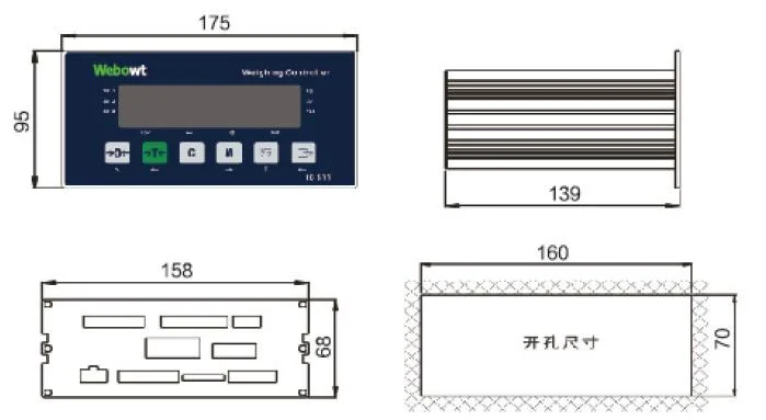 Controlador de pesaje de alta velocidad para panel de comprobadores de peso RS232/485 Modbus-RTU Modbus-TCP OIML CE