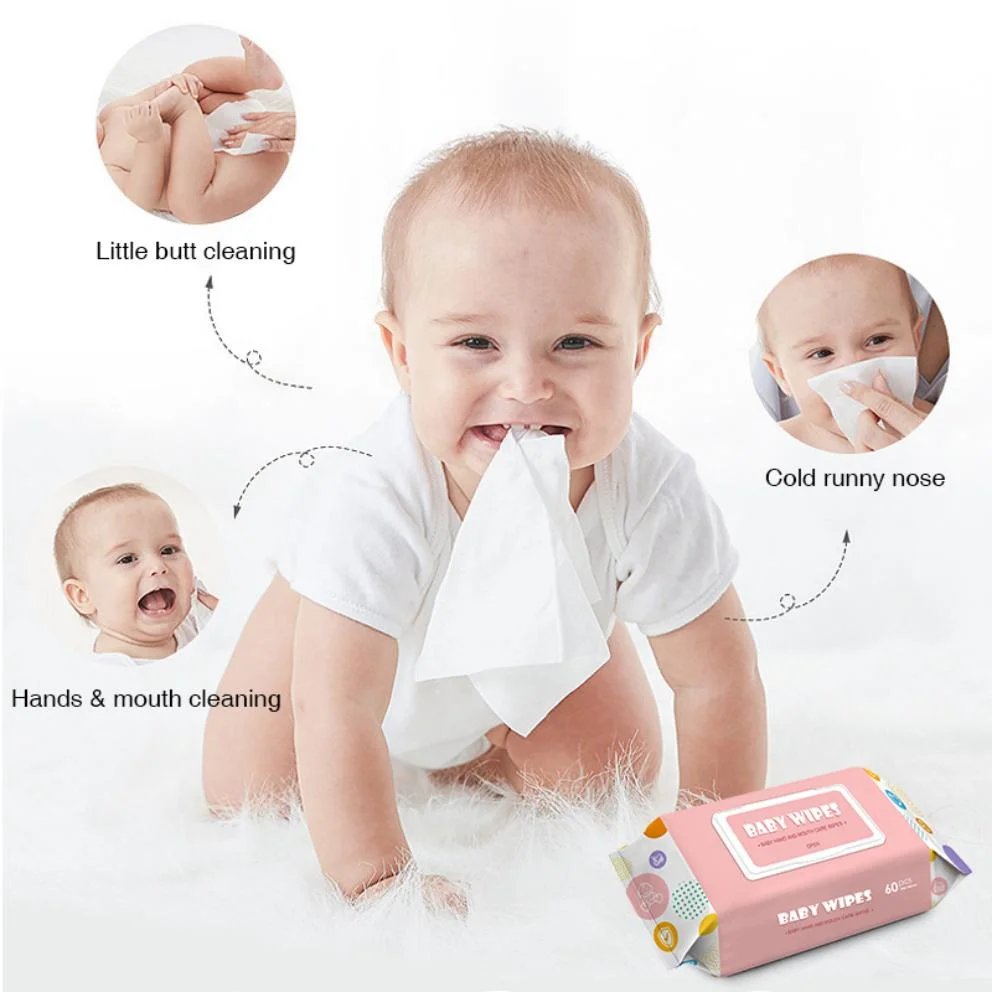 ¡saludable! ¡saludable! ¡saludable! Toallitas húmedas para bebés sin alcohol sin olor 100% toallitas húmedas para bebés puros RO