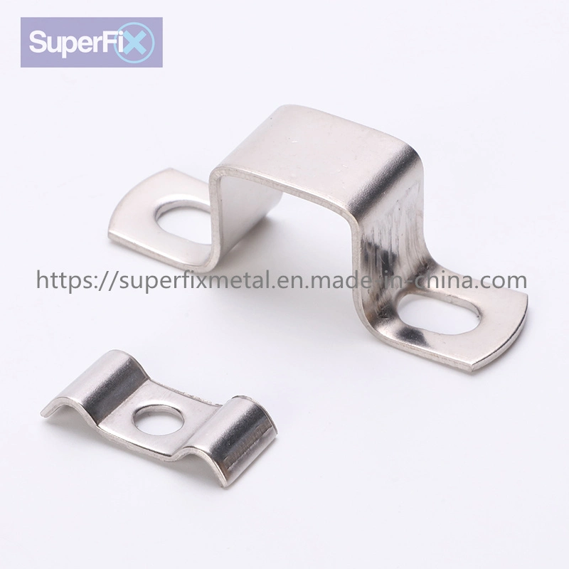 M-Type Stainless Steel Double Line Clamps Instrument Line/Wire/Tubing/Gas Pipe Cable Clamp Building Installation Fixed Clip