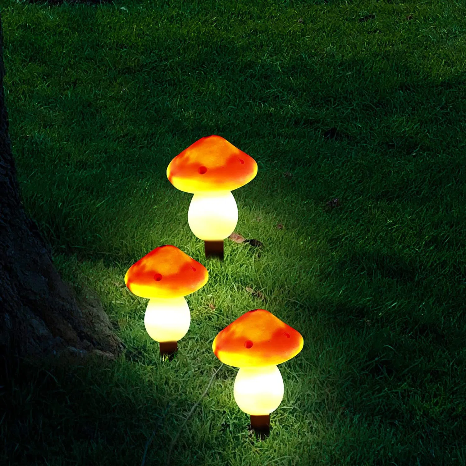 LED Outdoor Waterproof Solar Mushroom Decorative Garden Lawn Light