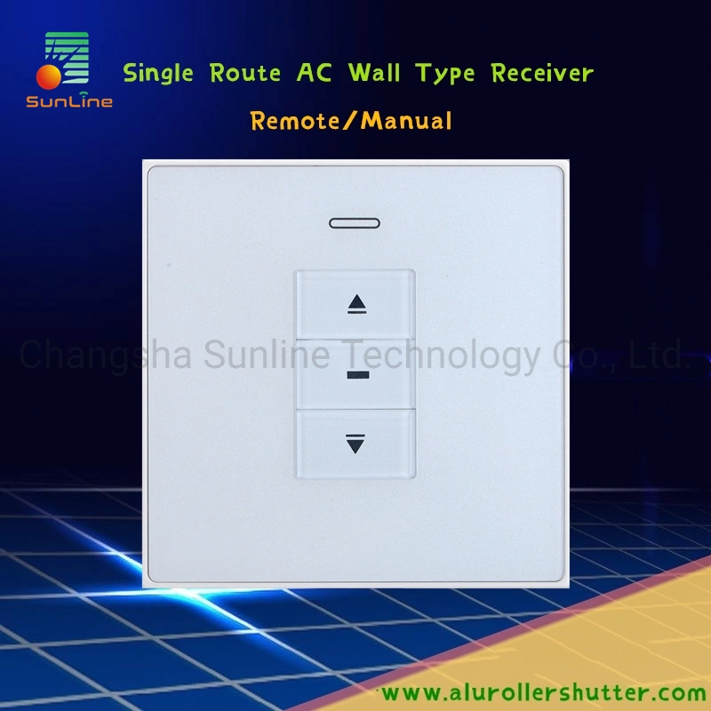 Obturador de rodillos eléctrico inteligente cortinas persianas Interruptor de pared de cristal 86mm de tamaño Dooya receptor de radio