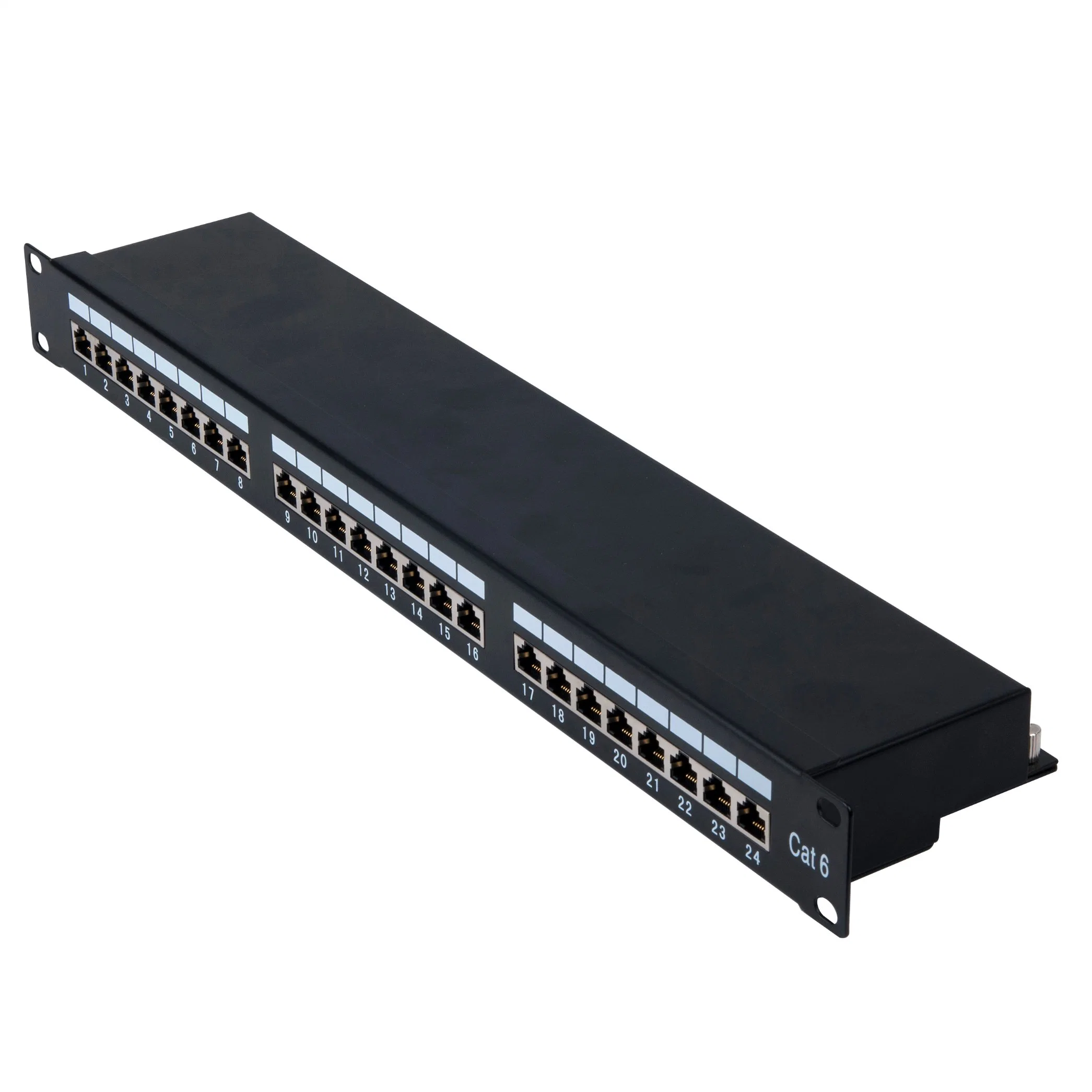 Ca. T6 Patch Panel 24 Ports 90 Degree FTP Cat5e CAT6A