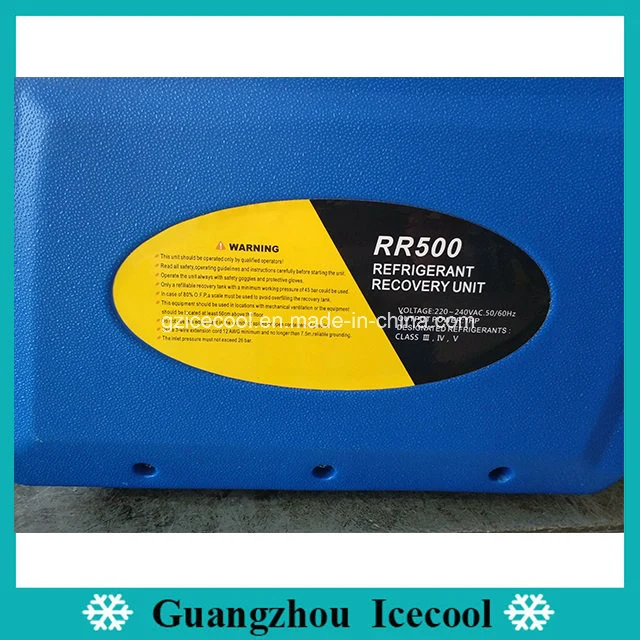 Rr500 1HP One Key Operation and Self-Purge Function Portable Auto Refrigerant Recovery Machine for A/C Car System