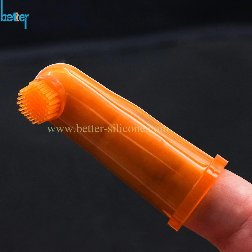 Liquid Silicone Finger Infant/Child/Baby/Children/Kids Oral Bristle Toothbrushes with Cases