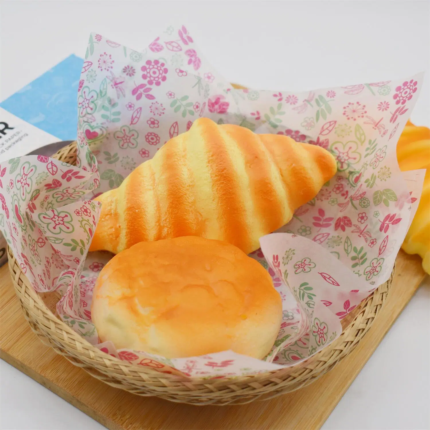 Custom Printed Wax Coated Paper Food Wrapping, Burger Sandwich Wrap Paper