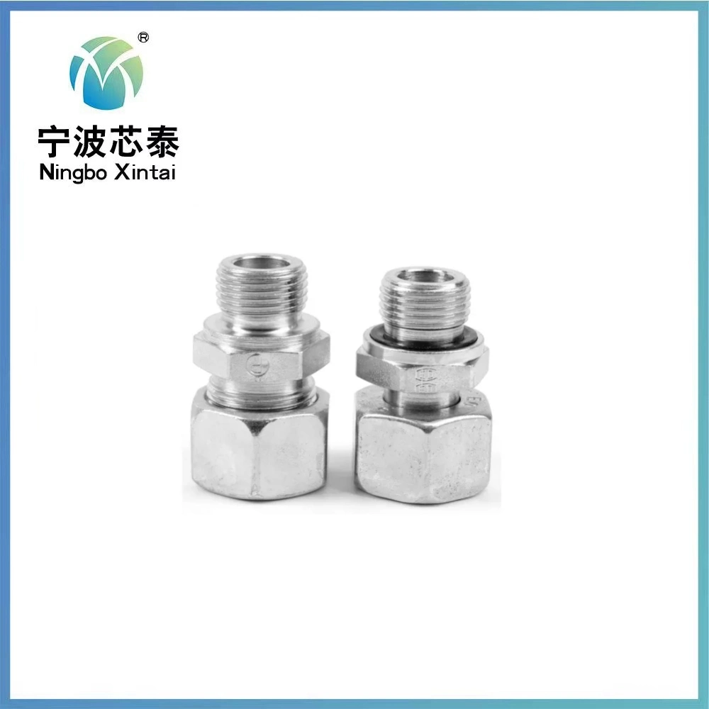 OEM ODM 90 Degree Elow Straight Round Hex 3/8" Bsp NPT Male Thread Jic Carbon Steel Galvanized Hose Fitting NPT Metric Female Connector Hydraulic Adapter