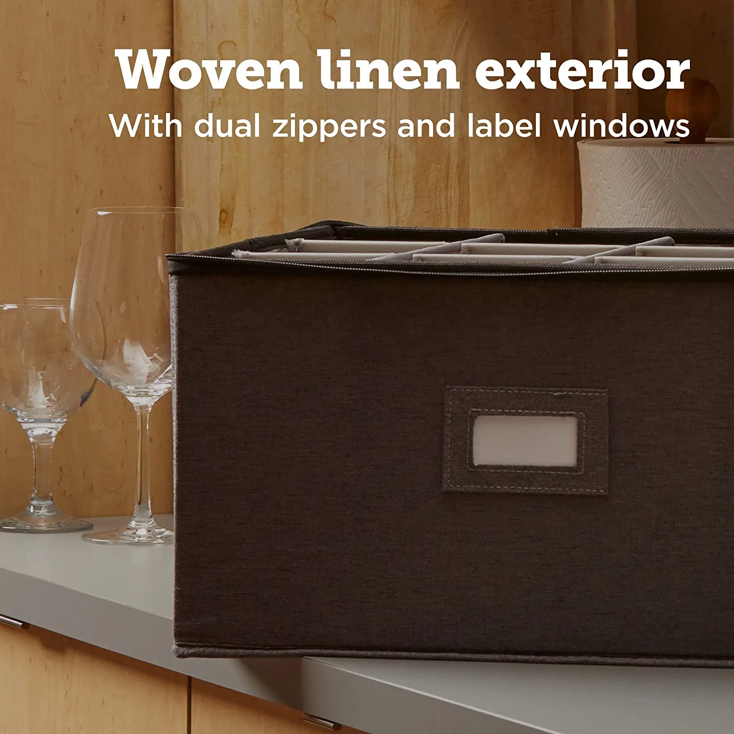 12 Cells Wine Glass Storage Box with Dividers
