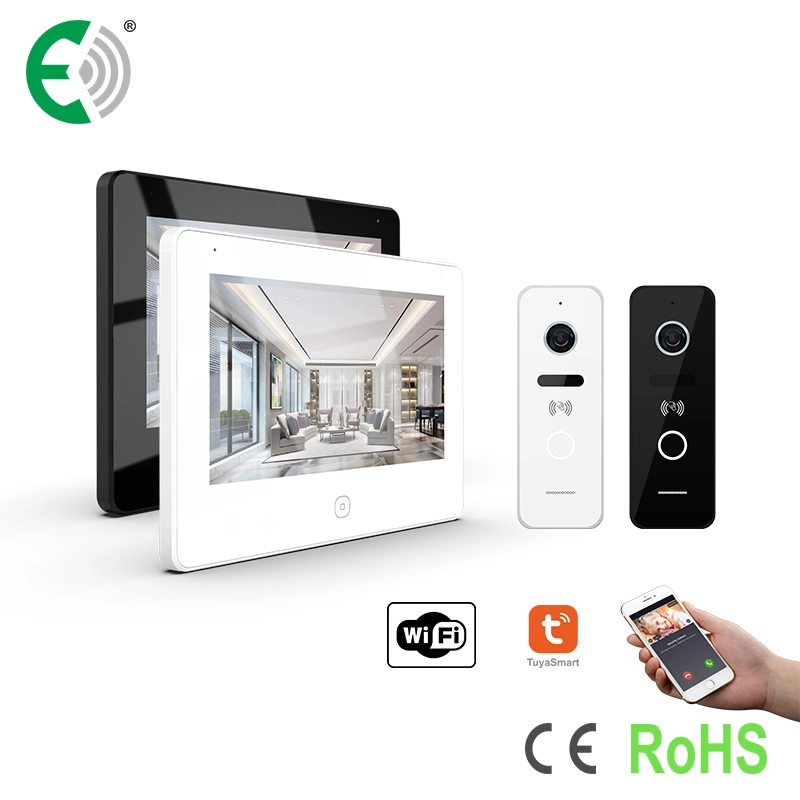 7-Zoll-Digital UTP/IP WiFi Home Security Video Doorphone mit Touchscreen und Kartenfreischalten