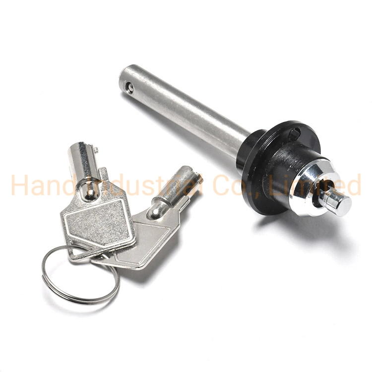 SS304 316 303 with Key Spring Round Head Customized Quick Release Ball Lock Pin