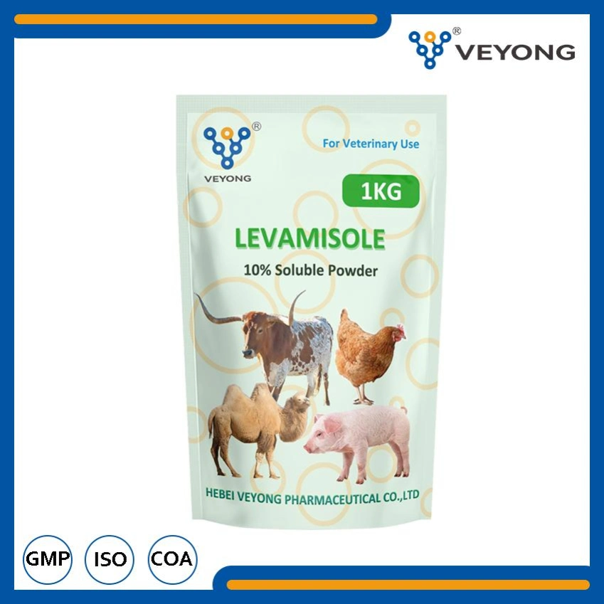 High Efficiency Veterinary Drugs 10% Levamisole HCl Soluble Powder for Pig Use Sheep Medicine Cow Medicine
