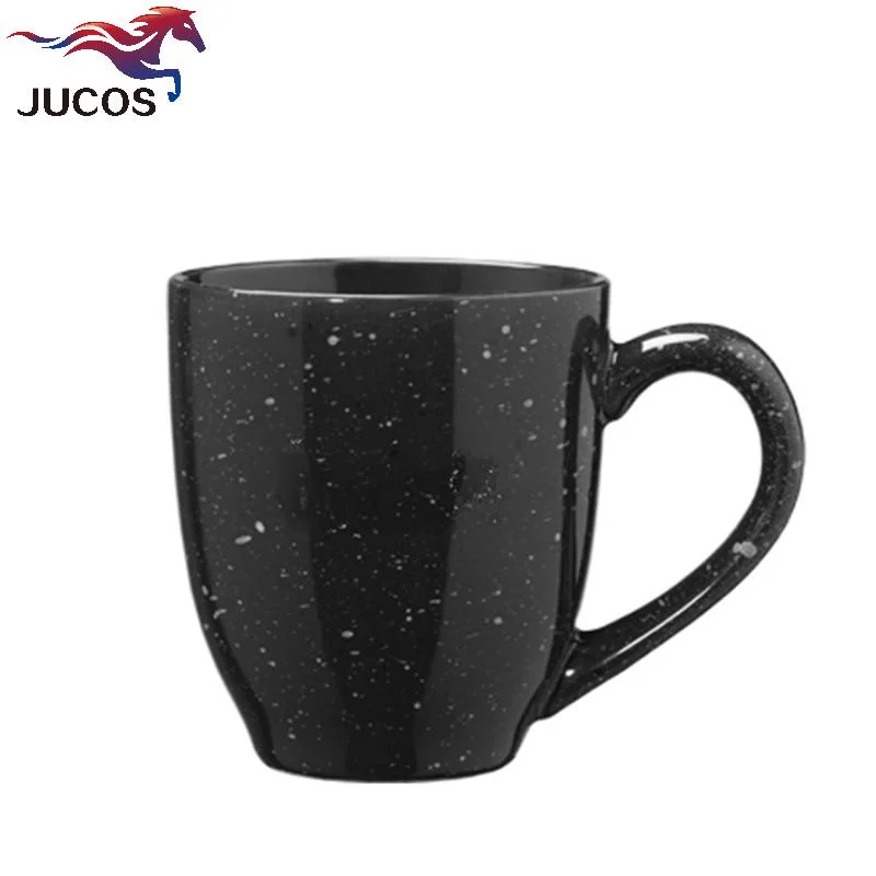 Comercio al por mayor 16oz Bistro de cerámica taza de café moteado o de color liso mate esmalte color personalizado y diseños para la promoción o regalo souvenirs artesanales