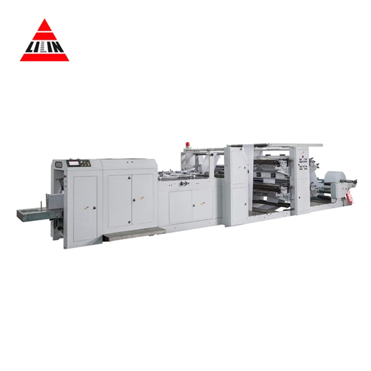 LSD-700+lst-41100r impresión automática Flexo de alta velocidad Kraft de fabricación de bolsas de papel Máquina con CE