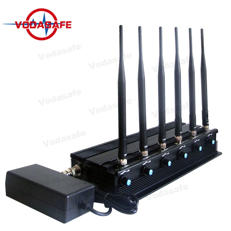 16W 3G 4G el GPS 30m de bloqueo celular Jammer con sintonizador de la potencia de salida de señal celular móvil Blocker