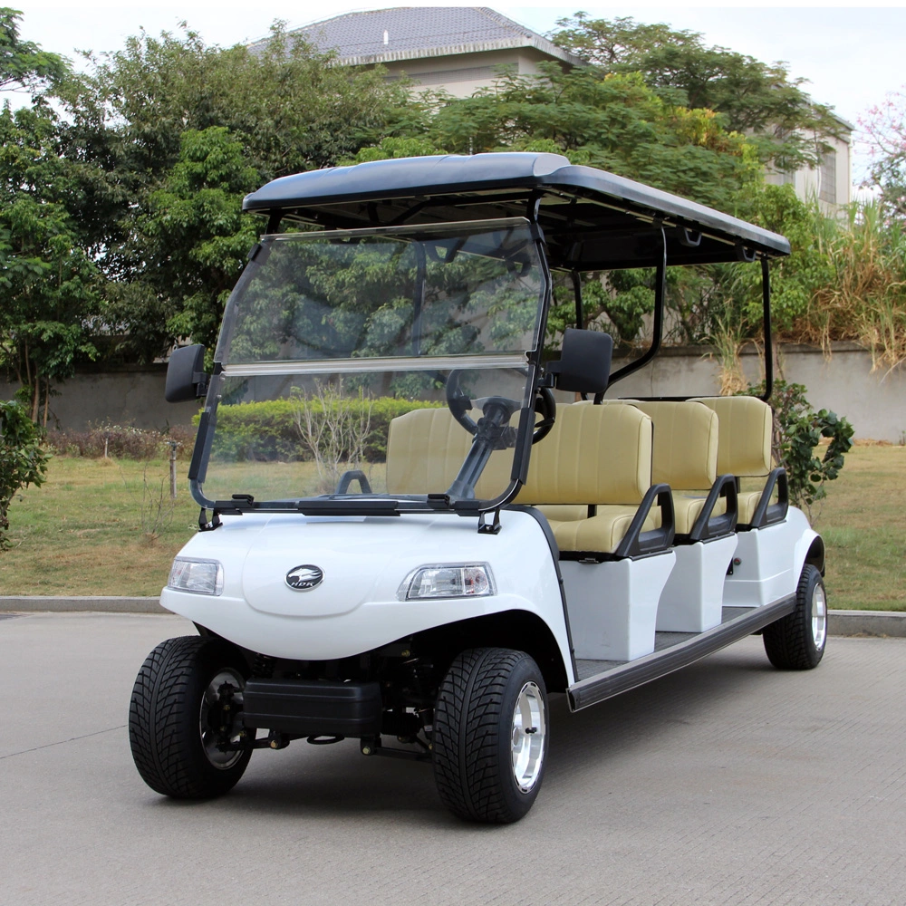 Carro de golf eléctrico del3062g 6 plazas de carros de golf usadas en el campo de fútbol