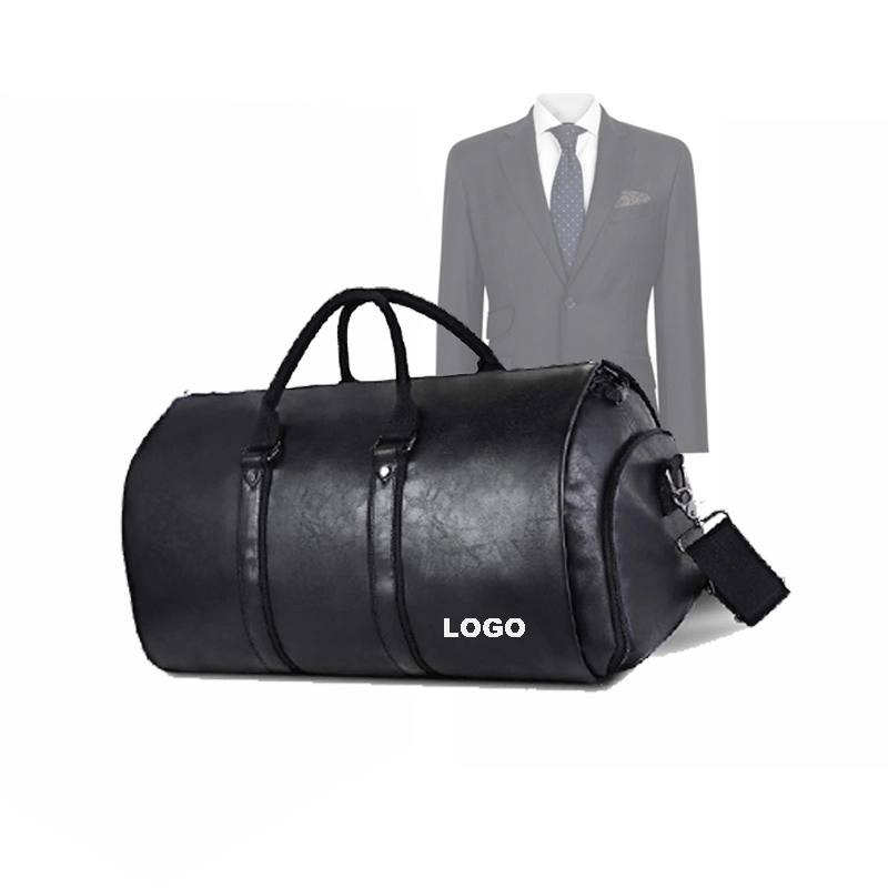 Vintage personalizados couro de luxo vestido de Viagem Duffel Mala de viagem dobráveis Suit Bag