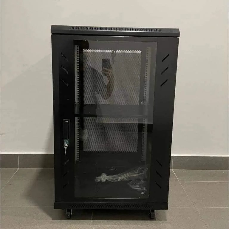 Maillage 42U 19 pouces de vitre de porte porte métallique porte armoire rack du serveur de réseau