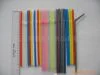 Plastic Flexible Drinking Straws Striped Individually OPP Film Paper Wrapped