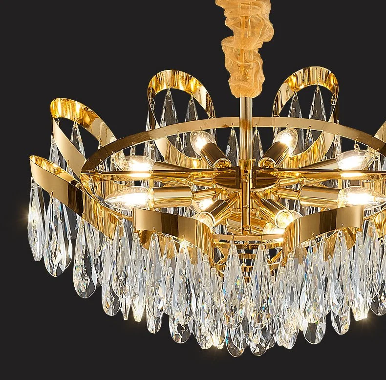 Konig Lighting Empire Raindrop Crystal Pendant Light High Quality Traditional Luxury Home Decor Lustre Lamparas Fixture Dining Living Crystal Chandelier Lamp