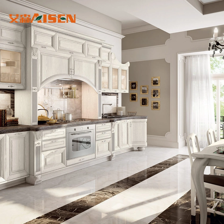 Madera maciza Venta caliente cocina armarios Muebles de cocina en venta