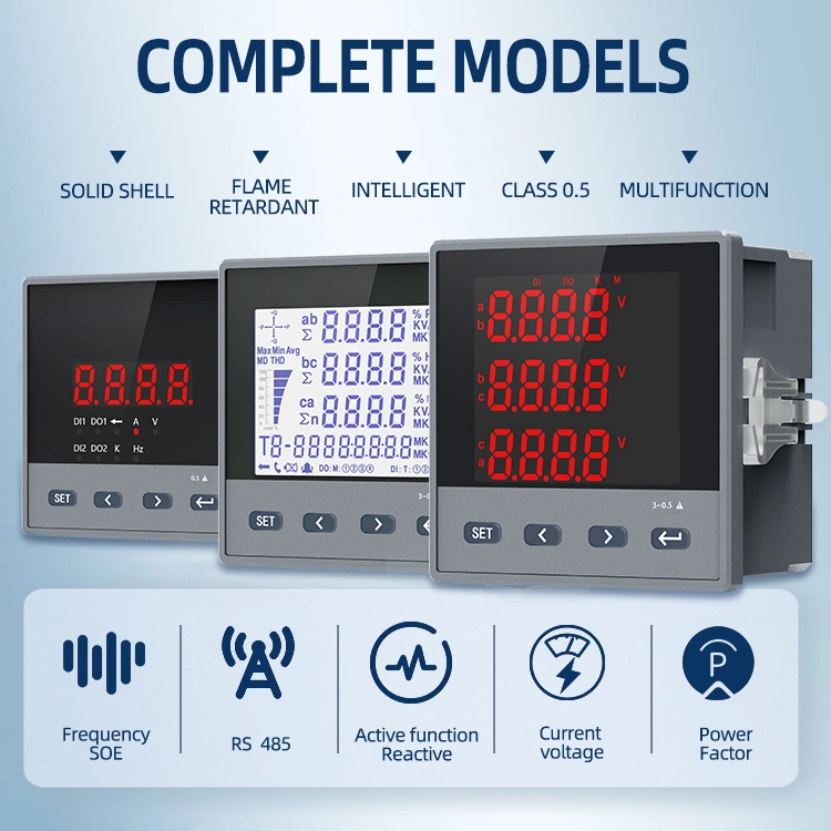 Alimentation monophasée intelligente Energy Electric Smart à affichage numérique c.a./c.c. Analyseur-compteur