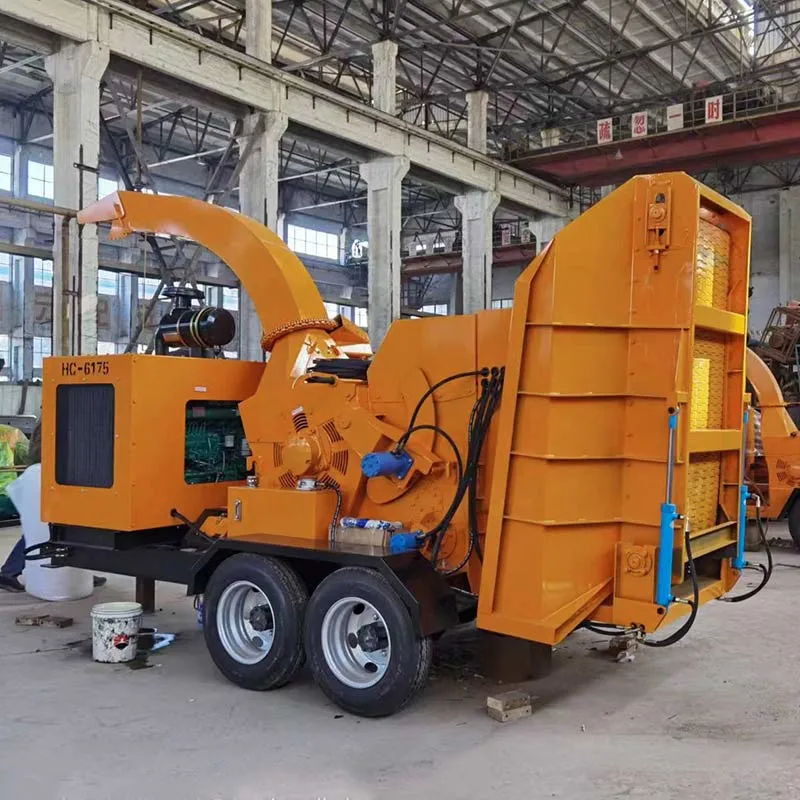 Eco-Friendly Mobile Diesel Motor Garden Wood Log Tree Branch Crusher Machine for Saw Dust Making