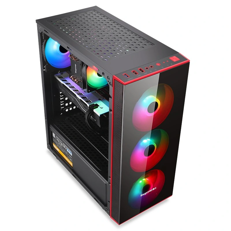 Acryliques Segotep du panneau avant d'aération de la chaleur tridimensionnelles ATX Gaming Computer cas