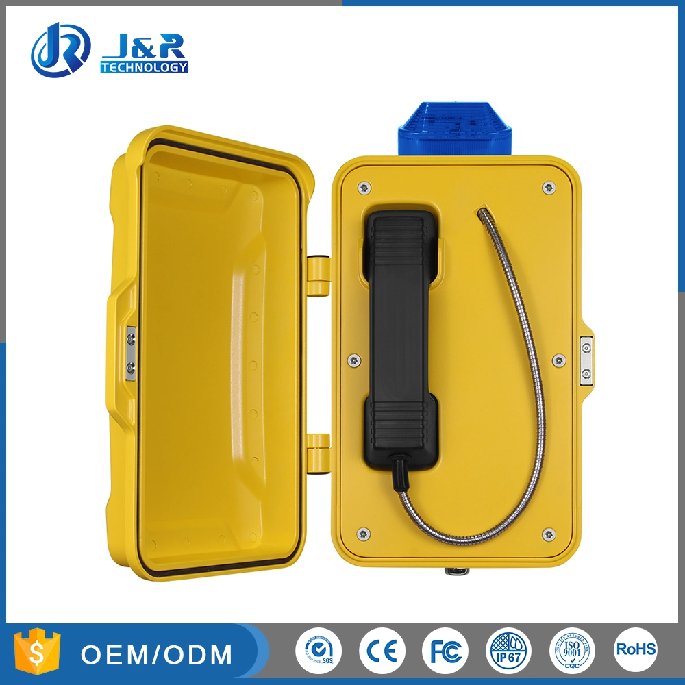 Aluminium Alloy Moisture Resistant Industrial VoIP Hotline Telephone, Weatherproof SIP Telephone