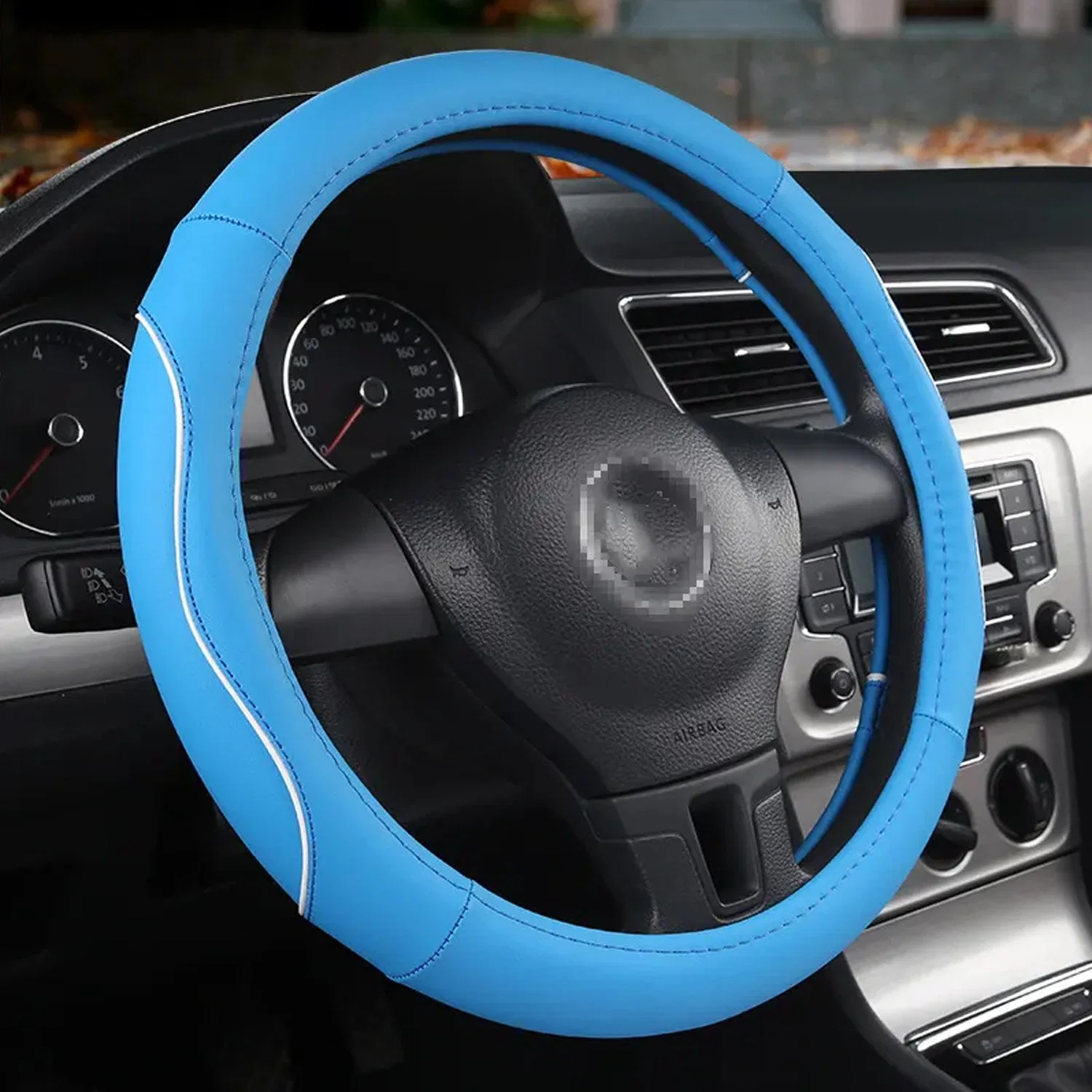 Different Colors Universal Leather Car Steering Wheel Cover