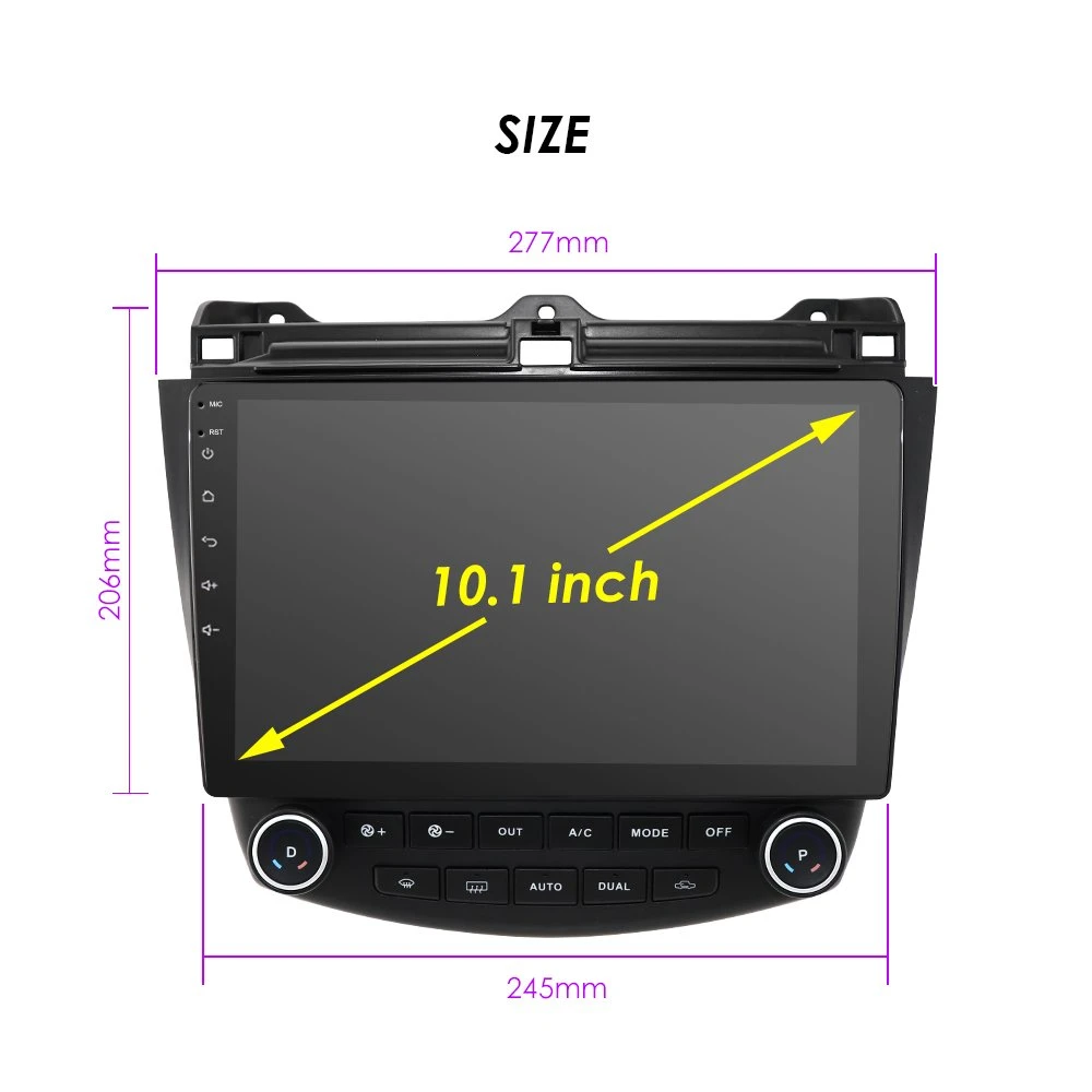 Silverstrong Android Stereo Car Radio Multimidia 10 Inch Screen Player GPS Navi for Honda Accord 7 2003 2004 2005 2006 2007 Carplay