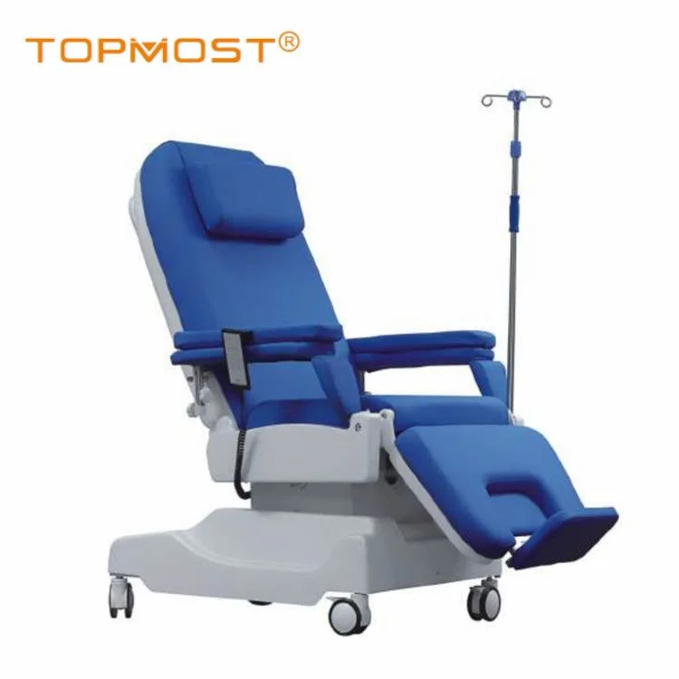 Ajuste manual del hospital la hemodiálisis sillón silla con reposabrazos de tratamiento de diálisis reposar la infusión