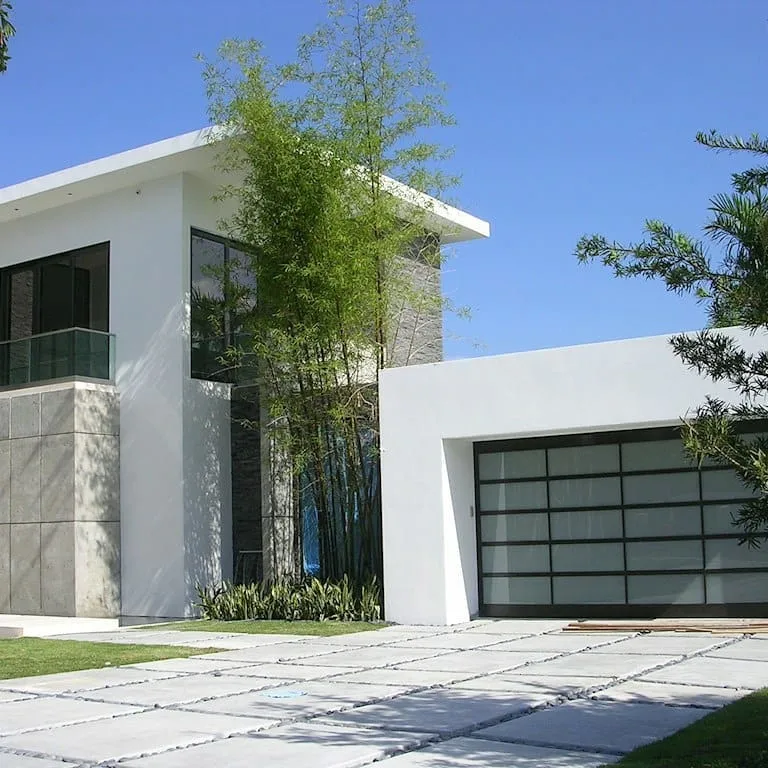 Modern Overhead Roll up Modular Glass Aluminum Texas Glass Garage Door