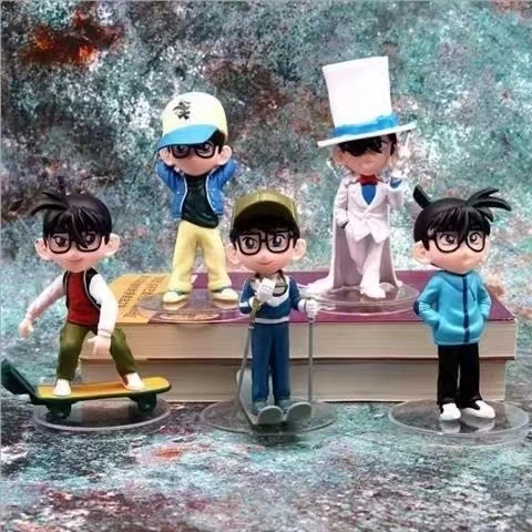 OEM 3D Japanese Detective Conan Cartoon Character Anime Figure Mini Model Dolls