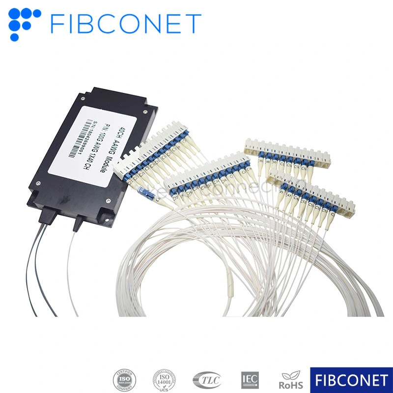 Fiber Optic Aagw Module 1X40 Channel 100GHz Aawg DWDM Module Box Athermal AWG FTTH Converter